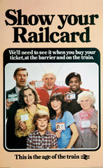 'Show Your Railcard’  BR(CAS) poster  1981.