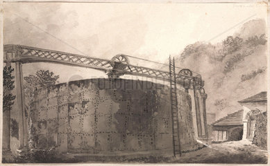 A gasometer  Dover  Kent  c 1810.