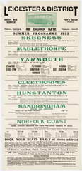 Leicester & District bus timetable  1932.