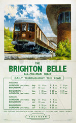 ‘The Brighton Belle’  BR poster  1958.