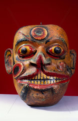 Painted face mask  Sinhalese from Sri Lanka  1771-1860.