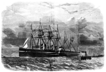 'Great Eastern' leaving Southampton  1859.