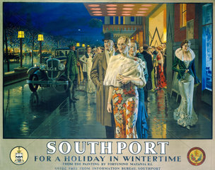'Southport  For a Holiday In Wintertime’  LMS poster  1925.