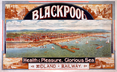 ‘Blackpool: Health & Pleasure  Glorious Sea’  MR poster  c 1893.