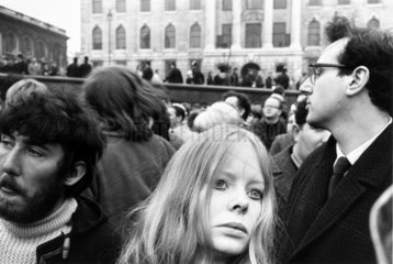 CND easter march  Trafalgar Square  London  1966.