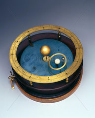 Orrery with wooden case  1718-1747.