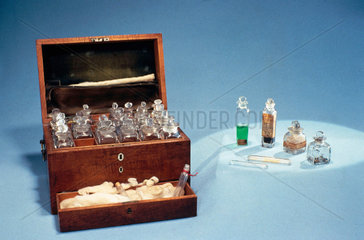 Michael Faraday's chemical chest  19th century.