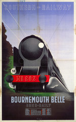 ‘Bournemouth Belle Runs Daily’  SR poster  1936.