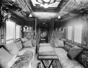 Interior of saloon as used by Edward VII and Queen Alexandra in 1900