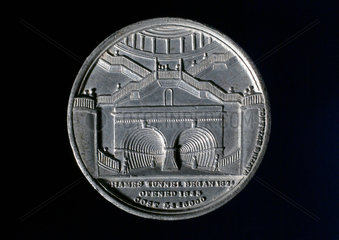 Commemorative medal  celebrating the opening of Thames Tunnel  1843.