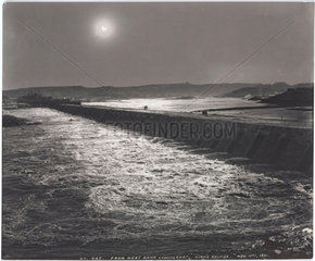 Solar eclipse over the Aswan Dam  Egypt  November 1901.
