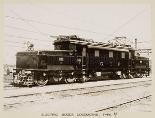 Electric goods locomotive  India  c 1930.