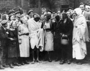 Mahatma Gandhi on an official tour  England  1931.