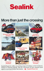 'Sealink  More Than Just The Crossing'  BR poster  1975.