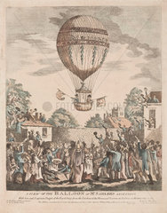 ‘A View of the Balloon of Mr Sadler’s Ascending’  12 August 1811.