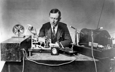 Gugliemo Marconi  Italian radio pioneer  c 1902.
