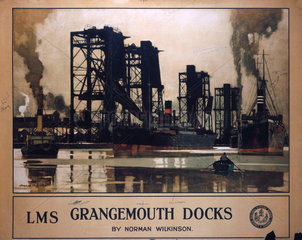 ‘Grangemouth Docks’  LMS poster  1923-1947.