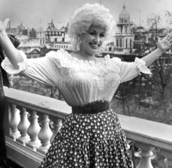 Dolly Parton on Carlton Terrace  London  March 1983.