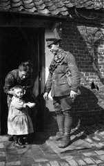 Soldier leaving for the First World War  c 1914-1918.
