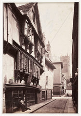 'Dartmouth  Foss Street  Old House'  c 1880.