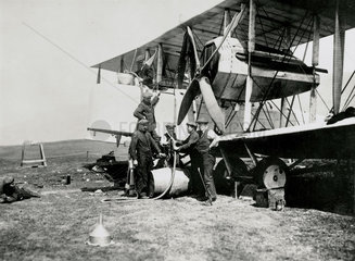 Alcock and Brown's transatlantic Vickers-Vimy biplane  1919.