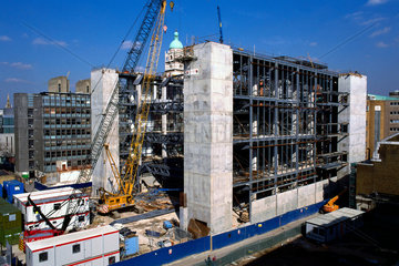 The Science Museum's Wellcome Wing under construction  London  March 1999.