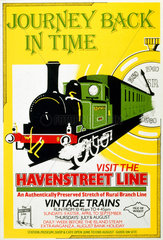 Journey Back in Time - Visit the Havenstreet Line'  poster  1990.