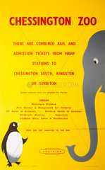 'Chessington Zoo’  BR(SR) poster  1956.