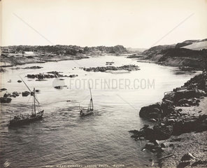 ‘West channel  looking south’  Aswan  Egypt  January 1900.