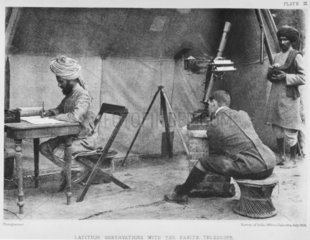 A surveyor working on the Survey of India  1905.