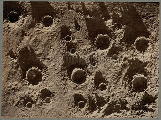 Photograph of lunar crater model  1850-1871.