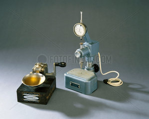 Casagrande liquid-limit apparatus  1967  and cone penetrometer  1980s.