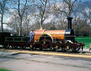 'Iron Duke' 4-2-2 locomotive with tender  1851.