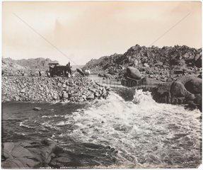 ‘Daehanea channel  closing sudd’  Aswan  Egypt  January 1901.