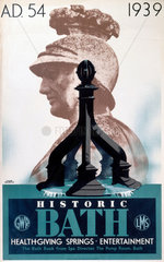 ‘Historic Bath’  GWR/LMS poster  1939.