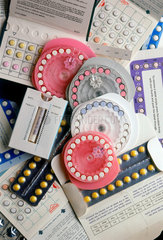 Collection of early contraceptive pills  1960-1980.