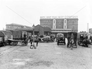 Midland Railway goods yard at Poplar Dock  London  1898.