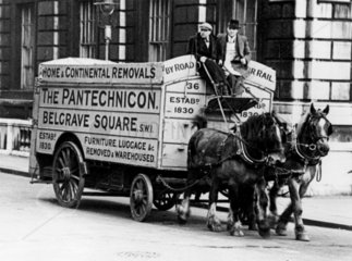 Horse and cart house removals  c 1920s.