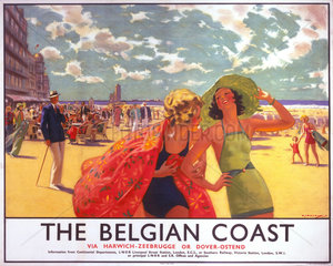 'The Belgian Coast'  SR/LNER poster  1930s.