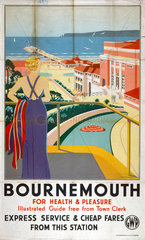 'Bournemouth'  GWR poster  1923-1947.