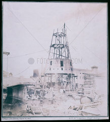 Lighthouse under construction  1849.
