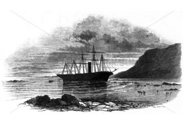 ‘Great Britain’ ashore at Rathmullan  County Donegal  Ireland  1846.