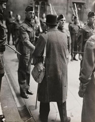 Winston Churchill inspects the Parliamentary Home Guard  1942.