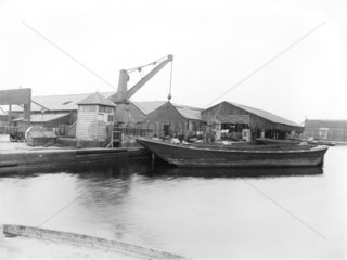 Midland Wharf at Victoria Dock  London  1898.