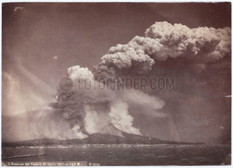 Eruption of Vesuvius  Italy  4.30 pm  26 April  1872.