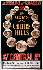 ‘The Gems of the Chiltern Hills’  GCR poster  c 1930s.