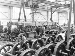 Workers at Earlestown Carriage and Wagon Works  Merseyside  1926.