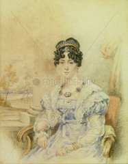 Georgiana Babbage  wife of Charles Babbage  c 1825.