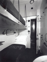 British Railways third class sleeping compartment  4 September 1951.