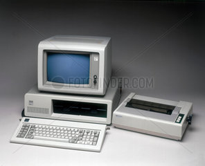 IBM PC Model 5150 with printer  1981.